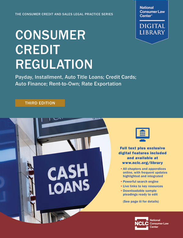 Consumer Credit Regulation Book Cover